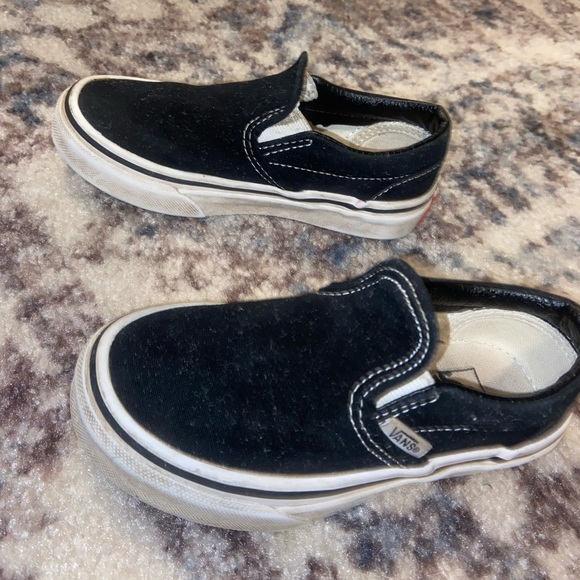 Kids Black Van Slide Sneakers size 11c - Picture 6 of 8